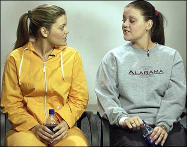 Melanie Morgan, right, donated an ovary to her twin sister Stephanie Yarber, in what's believed to be the first such transplant in the United States.