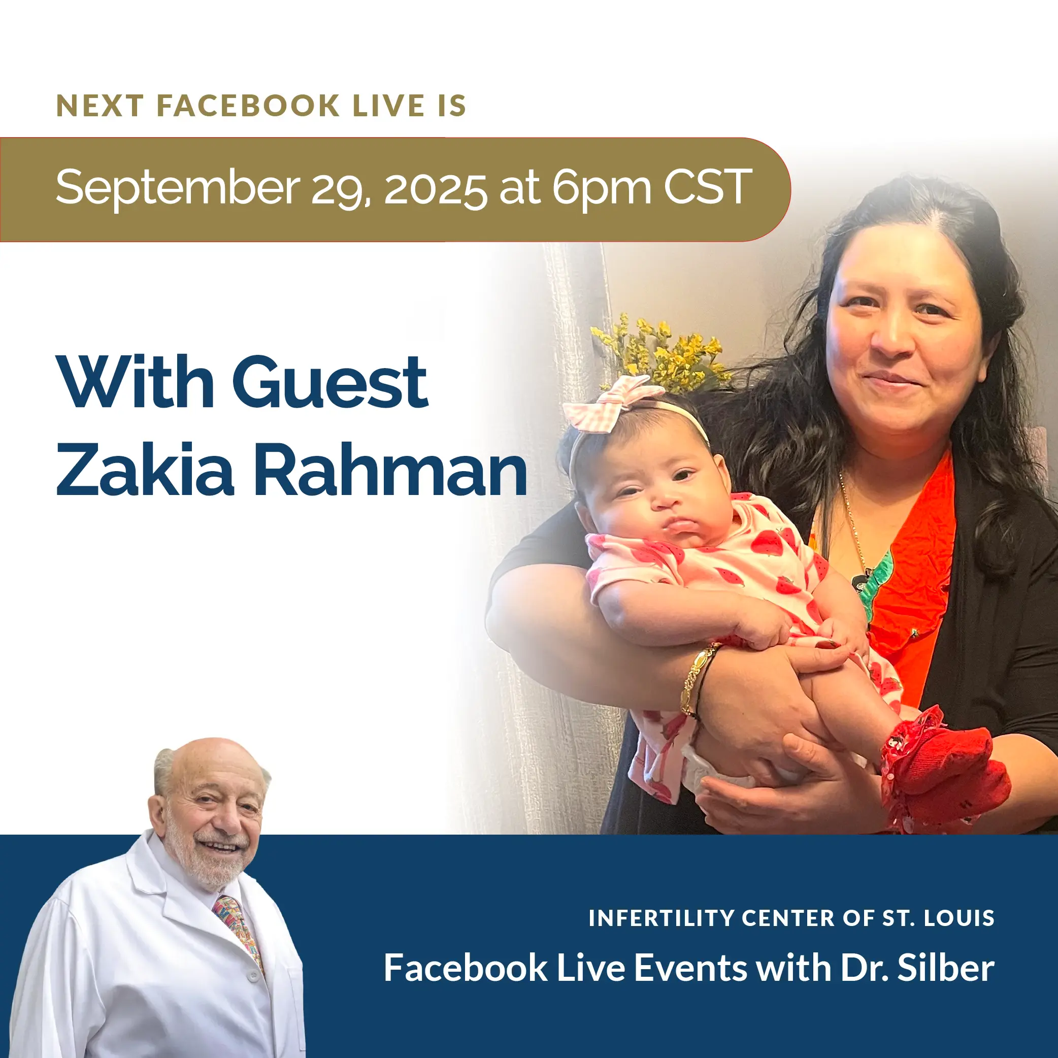 Facebook Live is September 29, 2025 with Zakia Rahman